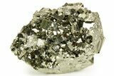 Gleaming Striated Cubic Pyrite Cluster - Peru #372792-1